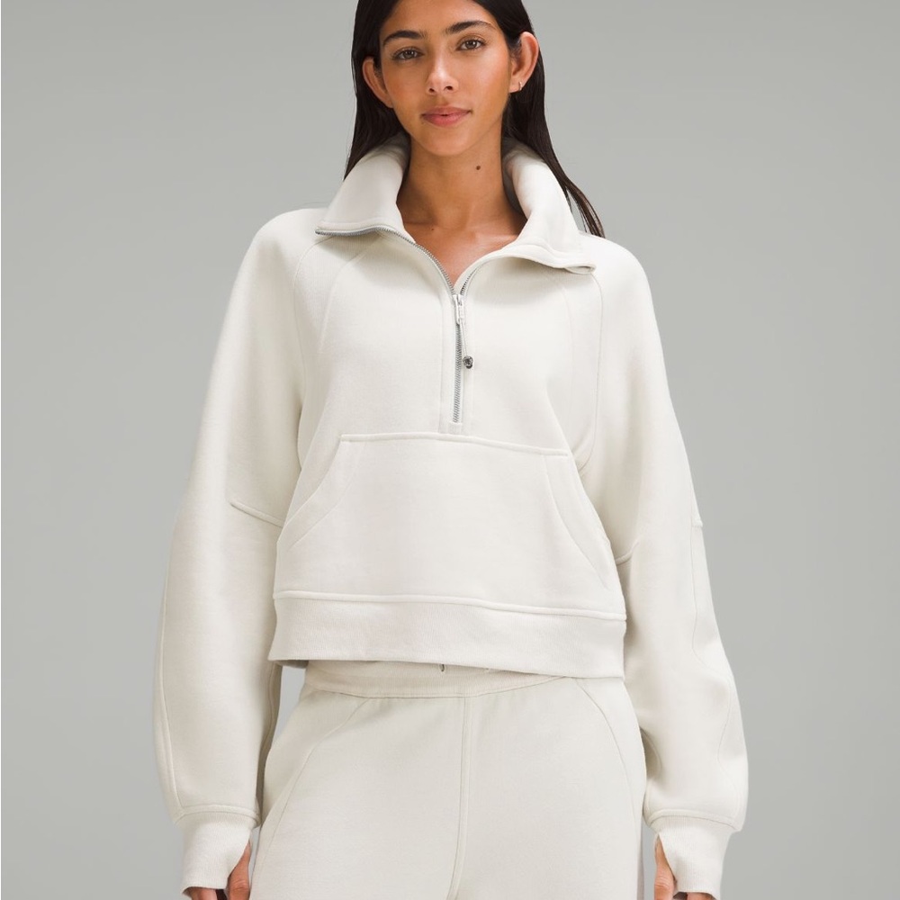 Lululemon Scuba Half Zip Ivory Bone XS/S